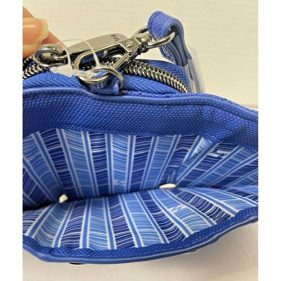 NWT Lug Pedicab Wallet Vegan Matte Luxe VL RFID Sapphire Blue Wristlet ORG $68 - Picture 5 of 15